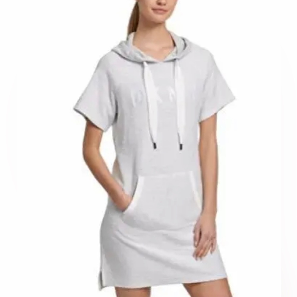DKNY SPORTS Womens Printed Logo Kangroo Pocket Sneaker Dress